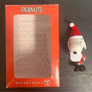 Department 56 Peanuts Santa Christmas Ornament - Red and White Vintage Snoopy